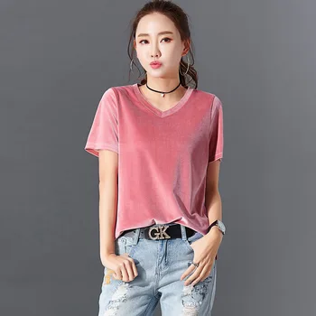 2020 Yeni Yaz Gömlek Kadın Pamuk yüksek Kaliteli tişört O-boyun Tshirt Casual En Tees Bayanlar