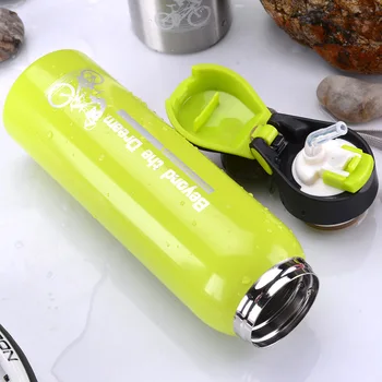 Dağ bisiklet şişe paslanmaz çelik 500 ML termos su şişesi bisiklet su şişesi açık spor taşınabilir bisiklet su ısıtıcısı