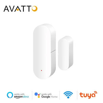 AVATTO Tuya Akıllı WiFi Zigbee Kapı Sensörü, Kapı Açık / Kapalı Dedektörleri APP Wifi Pencere Sensörü Alexa Google Ev İle Çalışmak