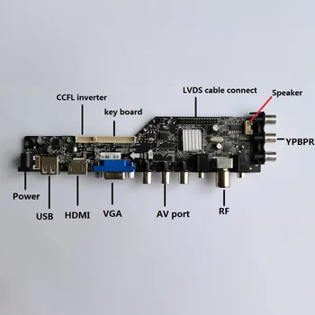 Kiti M216H1 1920x1080 HDMI uyumlu AV DVB-T DVB dijital 4 CCFL paneli uzaktan USB VGA TV denetleyici kurulu sürücüsü LCD