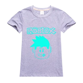 Erkek Kız Robloxing Anime T Shirt Baskı Karikatür Rahat Yaz Çocuk kısa kollu tişört Çocuk Giysileri T Shirt Yumuşak Pamuk