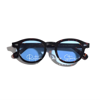 Asetat Vintage Güneş Gözlüğü Lemtosh Gözlük Oval Polarize Gözlük UV400 Erkek Kadın Korsan Kaptan Johnny Depp Retro güneş gözlüğü
