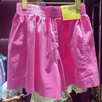 Yaz Kadın Şeker Renk Şort Yeni Moda Marka Etiketleme Rahat kısa pantolon Neon Sarı Tüm Maç Kore Dongdaemun Sokak Giyim