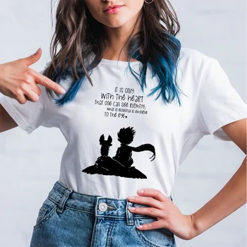 Kadın Pulovers Küçük Prens Gömlek Y2K Ücretsiz Kargo İspanya Kısa Kollu Yaz 2022 Peri Harajuku Kadın T-shirt Ropa Mujer
