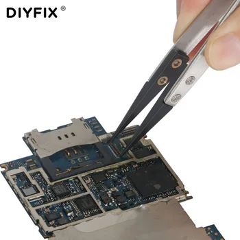 DIYFIX seramik cımbız anti-statik ısıya dayanıklı yalıtımlı sivri ucu pense elektronik sigara direnç teli DIY araçları
