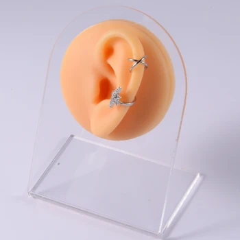 1 ADET Yumuşak Silikon Esnek Burun Modeli Görüntüler insan Kulak Ağız Göz Dil modeli simülasyon takı ekran için öğretim aracı