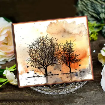 Ağaç Şeffaf Şeffaf Silikon Damga / Mühür için DIY scrapbooking / fotoğraf albümü Dekoratif açık damga yaprak