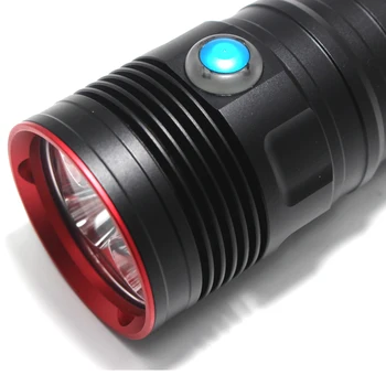 Ultra parlak dalış el feneri 5 * XM-L2 su geçirmez sualtı LED dalış Torch 3-Mode ışık Photography18650 taktik ışık