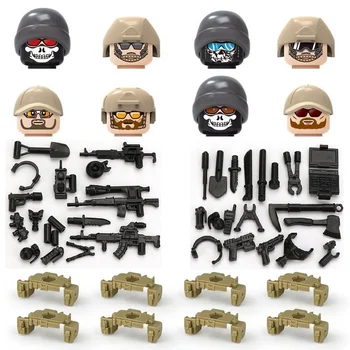 Askeri Özel Kuvvetler Silah Modern Savaş Asker Polis MOC SWAT Şehir Mini Askeri Silahlar Rakamlar yapı blok oyuncaklar Çocuklar için