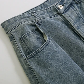 Şalvar Kot Kadın Katı Yüksek Bel Rahat Tüm Maç Yaz Vintage Kadın Jean Denim Pantolon Basit Streetwear Gençler Gençlik Yeni