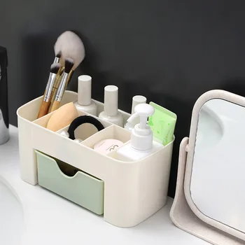 Kozmetik saklama kutusu Plastik Organizatör Konteyner Temizleme Pamuk Ped Çubukla Kutusu saklama kutusu Aksesuarları Aracı Temiz Masaüstü