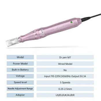 Elektrikli Dr. kalem M7 Kablosuz / Kablolu Cilt Bakım Makinesi Cihazı Dövme cilt bakım kalemi Microneedling Dövme İğneler Mezoterapi Yüz Araçları