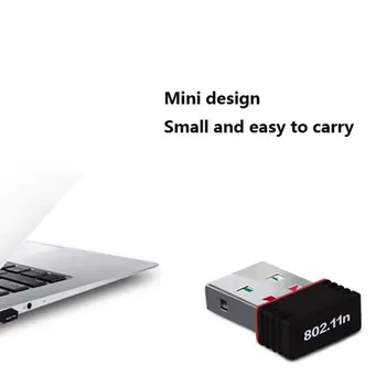 Mini WiFi Adaptörü 150 M USB WiFi Anten Kablosuz Bilgisayar Ağ Kartı 802.11 n/g / b LAN + Anten Wi-Fi Adaptörleri