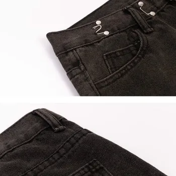 Kot Bayan Denim Vintage Retro Ayarlanabilir Yüksek Bel Gevşek Geniş Bacak Pantolon Kore Tarzı Harajuku Şık Moda Ulzzang Serin
