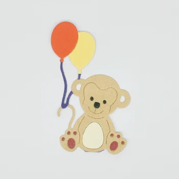 Yeni hayvan maymun balon metal kesme ölür fotoğraf albümü kağıt DIY hediye kartı dekoratif kabartma küp