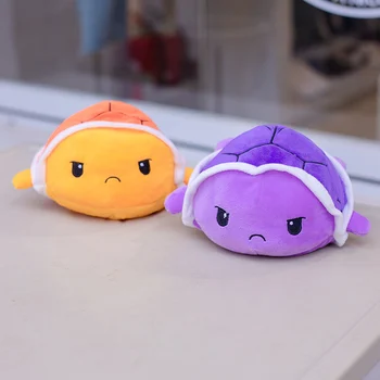2021 Geri Dönüşümlü Kaplumbağa peluş oyuncaklar Flip Doldurulmuş Kaplumbağa Bebek Sevimli Simülasyon Doğum Günü Bebek Çocuk Hediye