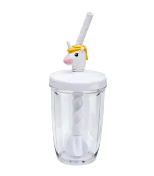 Joie Unicorn Süt Karışımı Kapaklı Pompa Ve Içme Saman Aromalı sütlü içecekler Mikron Bardak Karıştırma Çubuğu Taşınabilir Milkshake Bardak
