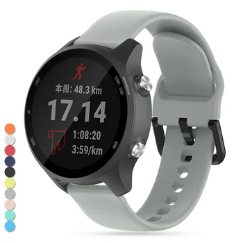 20mm Watchband Garmin 245 Kayışı Forerunner245 645 akıllı saat Spor Silikon Bilek Kayışı Aksesuarları Correa Bilezik