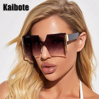 Kaibote S-16084 Moda Kadın Güneş Gözlüğü Dikdörtgen UV Koruma Gözlük Yüksek Kaliteli güneş gözlüğü Açık Gözlük Kadın