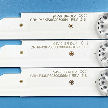3 adet / takım 9LED LED Şerit Sharp LC-43FG5242E LC-43UI7252E CRH-P43KP30300309641-REV1. 1 BC RF-AJ430S30-0901S-09 LC430EQY-SH M1