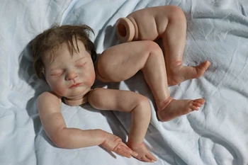FBBD 20.5 Yeniden Doğmuş Bebek Bebek Laura Tarafından Bonnie Kahverengi Boyalı Kiti İle El Köklü Saç Demonte Kitleri Bebekler Çocuklar İçin