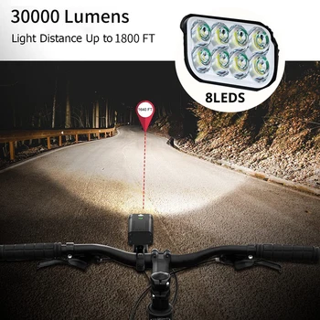 10000LM 8T6 bisiklet ışık dahili 10000mAh USB şarj edilebilir arka ışık bisiklet far MTB yol el feneri bisiklet ön lamba