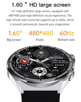 ZZYSMART akıllı saat Erkekler 2023 Yeni 480 * 480 1.6 İnç Ekran Smartwatch NFC Bluetooth Çağrı Spor Bilezik Android IOS İçin GT3 Bant