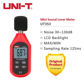 UNI - T UT353 Dijital Ses Seviyesi Ölçer Gürültü Ölçer 30 - 130dB Desibel Test Cihazı Gürültü ses dedektörü Ses Ölçüm Cihazı