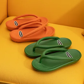 2021 Yaz Son Terlik Kadınlar ve Erkekler için Çift Nefes kaymaz Aşınmaya dayanıklı Kalın tabanlı Flip-flop Sandalet