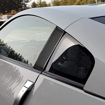 Nissan için 350Z 2003-2009 Karbon Fiber B Pillar Kapak Sticker Pencere Kale Direği Dekoratif Macun Araba Aksesuarları