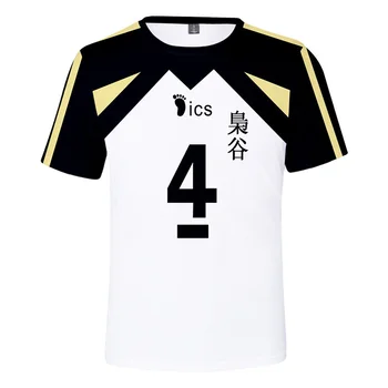 2021 Yeni Kostüm Haikyuu!! Bokuto Koutarou Cosplay T-shirt Fukurodani Voleybol Kulübü Üstleri Akaashi Keiji Spor Yetişkin S-6XL