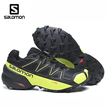 Orijinal Salomon Hız Çapraz 5 Erkekler koşu ayakkabıları Profesyonel Açık Atletik Spor Speedcross 5 Nefes Sneakers Ayakkabı