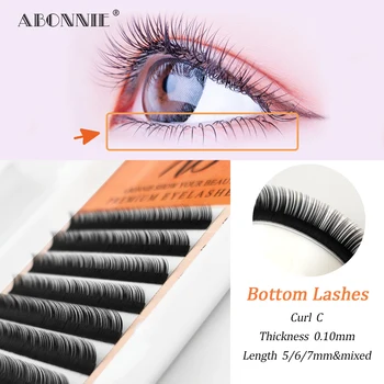 Abonnie Alt Lashes Mix 5 6 7 Uzunluk Kirpik Uzatma Güzellik Kirpik Yumuşak Güzellik Araçları