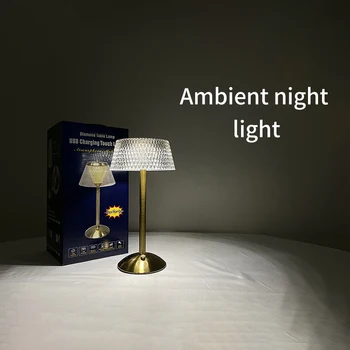 LED Masa Lambası Kablosuz USB şarj edilebilir gece Lambası Dokunmatik Karartma masa lambası Kahve / Bar / Otel / yatak odası dekoru atmosfer ışığı