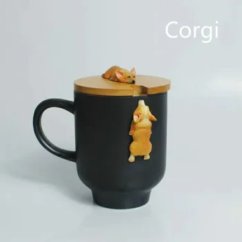 2019 Karikatür 3D Corgi Fransız Bulldog Kupalar Sevimli hayvan Kahve Kupa Çay su bardakları Süt Limon Drinkware Çift Bardak Arkadaşlar İçin Hediye