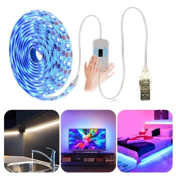 5V USB Hareket LED Lamba Odası Arka ışık TV Mutfak LED şerit ışık El Süpürme Sallayarak kapalı sensörlü ışık diyot ışıkları
