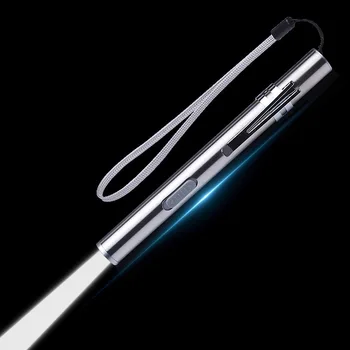 Yeni Cep taktik el feneri led lamba Kalem USB Şarj Edilebilir Dahili Pil kalem ışık asılı Metal klip ve USB kablosu