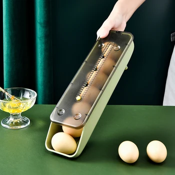 Otomatik Haddeleme Yumurta Çekmece Tepsi Sürgülü Tasarım Damla geçirmez Çok Fonksiyonlu Ev Mutfak Buzdolabı Yumurta Depolama Wonder