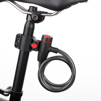 Bisiklet Kilidi ile 2 Anahtar MTB Elektrikli Motosiklet Anti-Hırsızlık Çelik Kablo Kilidi Spiral Çelik Kablo Bisiklet Kilidi Soyunma Bisiklet Erişim