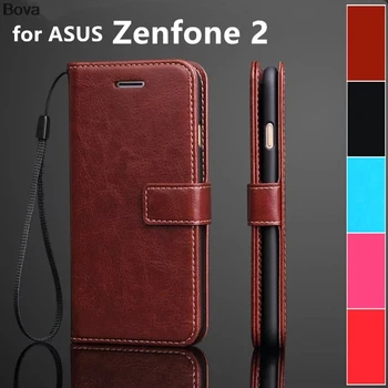 ASUS zenfone 2 için ZE551ML kart tutucu kapak ASUS kılıfı Zenfone 2 deri telefon kılıfı ultra ince cüzdan kapak çevirin