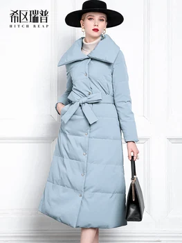 Niş Tasarım High End Kalınlaşmış Aşağı Ceket İnce Marka Aşağı Ceket Kadınsı Orta Uzunlukta Diz Üzerinde 2020 Yeni