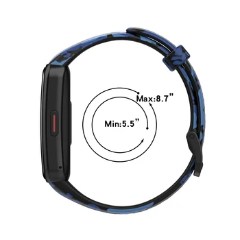 Huawei Onur için Band 6 Kamuflaj Kayış Silikon Bileklik Bilezik Huawei Band 6/6 Pro kordon akıllı saat Aksesuarları
