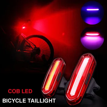 Bisiklet Arka İşık COB LED Arka Lambası Bisiklet Bisiklet Su Geçirmez MTB Yol Dağ Kuyruk İşık Arka Emniyet Uyarı Lambası Aksesuarları