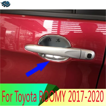 Toyota için GENİŞ 2016-2020 Süslemeleri aksesuarlar ABS Krom Kapı Kolu kase kapağı Bardak Kavite Trim Takımı Yakalamak Kalıplama Garnitür