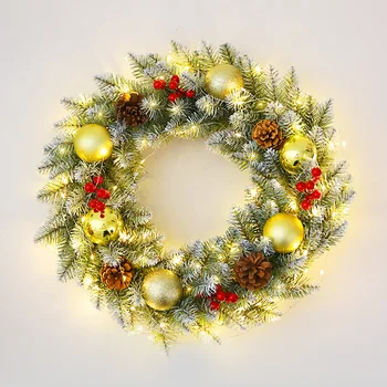Noel çelenk rattan 40 cm Noel dekorasyon çelenk süsler sahne düzenleme