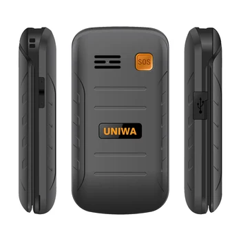 UNIWA V909T 4G Flip Telefon Çift Ekran Tek Nano Cep Telefonu Büyük Basma Düğmesi Cep Telefonu Yaşlılar için 2250mAh rusça klavye