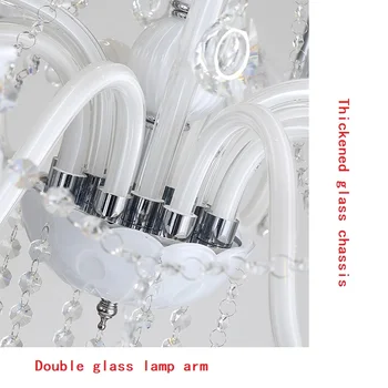Beyaz Kristal Avizeler Modern K9 Kristaller LED Avizeler Oturma Odası İçin lustres de sala de cristal Düğün dekorasyon