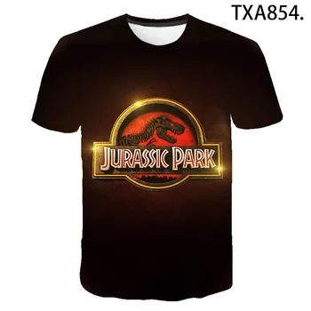 2020 Yeni Yaz Baskılı 3D T-Shirt Jurassic Park Erkek Kadın Çocuk Yaz serin tişört Streetwear Erkek Kız Çocuklar pamuklu üst giyim