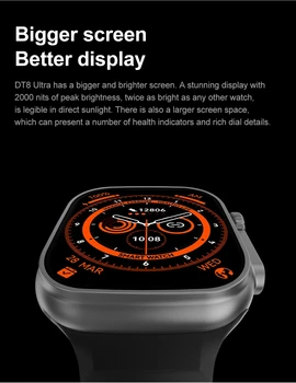 2022 YENİ DT8 Ultra akıllı saat 49mm Serisi 8 Her Zaman açık Ekran Kablosuz Şarj Erkekler Kadınlar Smartwatch NFC Spor Android ıos için