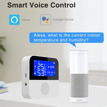 Tuya Sıcaklık Sensörü Nem Sensörü Akıllı WİFİ Kapalı Açık Higrometre Termometre Smartlife Alexa Google Asistan